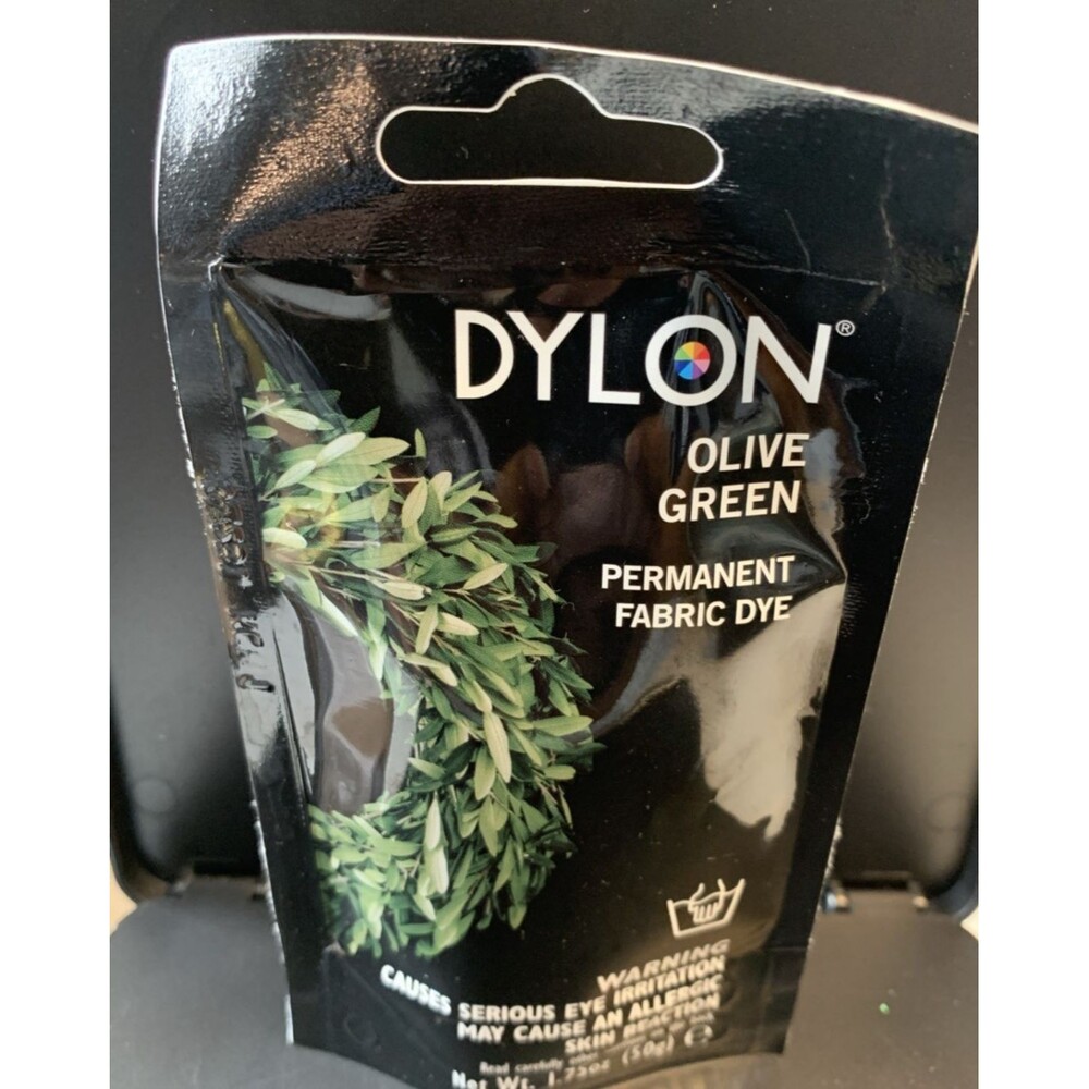 Dylon Permanent Fabric Dye 1.75 oz / 50 g – Olive Green – New & Sealed
